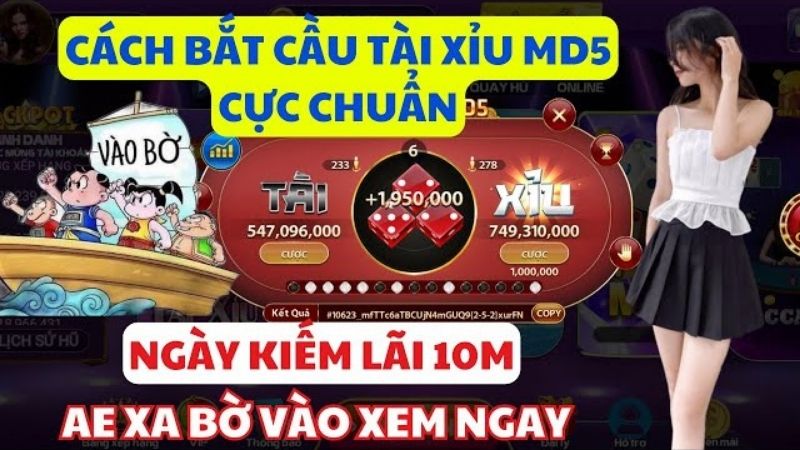 Kinh nghiệm bắt cầu tài xỉu MD5 