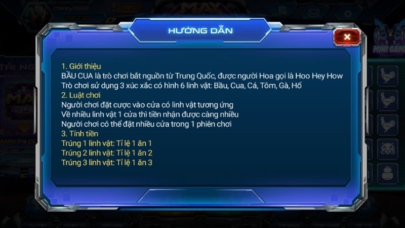 Dự đoán game bầu cua