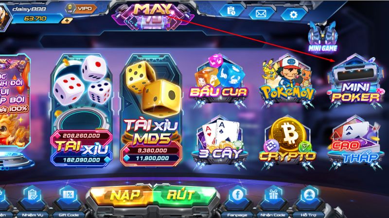 Trải nghiệm Game ăn thưởng hấp dẫn Mini Poker May79 