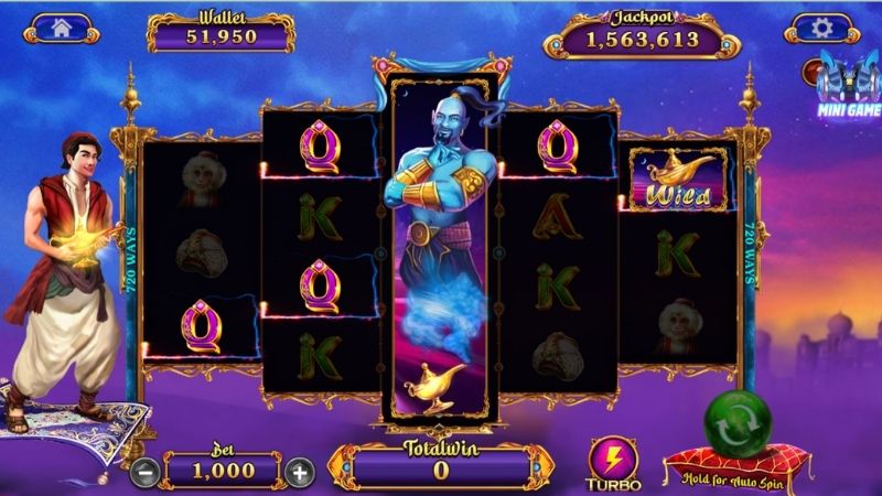 Cách thắng Slotgame Aladdin May79