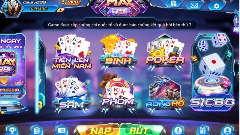 Chơi game poker 7 lá trực tuyến tại May79 