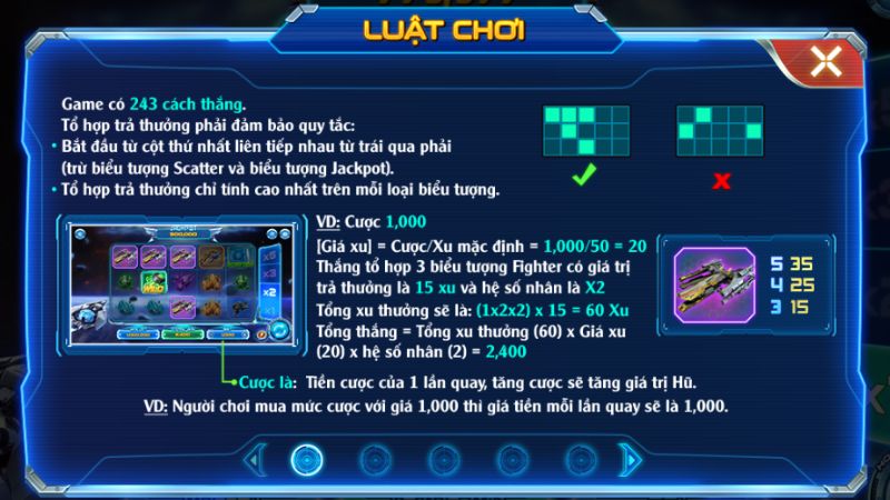 luật chơi slotgame Asterwar